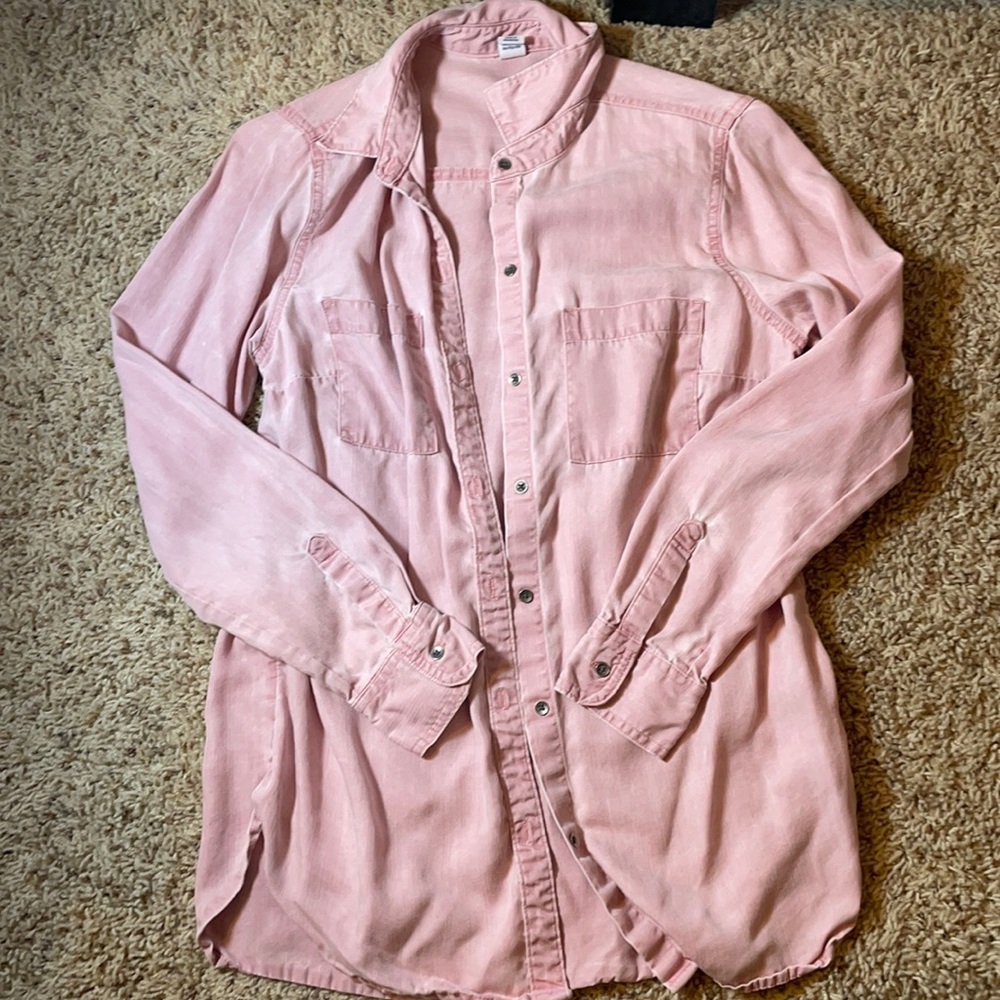 Pink button up